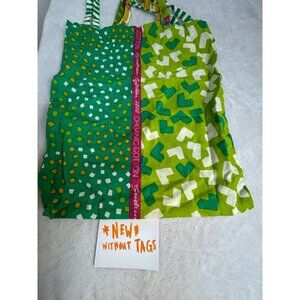 Gudrun Sjoden Green Patterned Organic Cotton Tote Bag NWOT